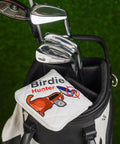 Funny Golden Retriever Putter Headcover Mallet Putters With Embroidered Birdie Hunting Pattern White Magnetic Closure Universal Fit