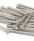 25 Piece 1/4-20 Stainless Steel 304 Hex Socket Flat Head Cap Screws Bolts 2-1/2 Inch Bright Finish Furniture Hardware Kit