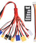 10 In 1 RC Battery Charger Adapter Cable With Balance Board For 2S To 6S LiPo Batteries Converts To 4.0mm Banana Plug