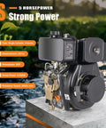 5HP Diesel Engine 247cc 4 Stroke Single Cylinder Hand Start With 3600 RPM on display, rugged design for pumps and tillers