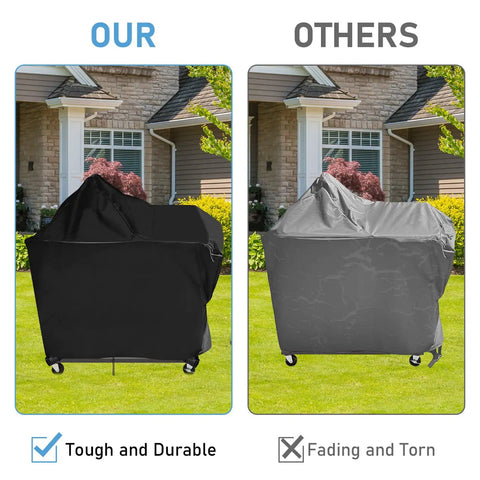 Comparison of 48 Inch Outdoor Sink Cover for Feasto And Cuisinart CGWM-090 CGWM-094, showing durability versus competitor