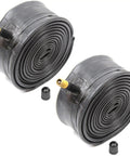 Bulk Two Pack 26 By 1.90 To 2.125 Inner Tubes For Mountain Bikes With Schrader Valves Black Fits 26 Inch MTB Tire Size Range
