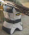 Tactical DeadShot Front And Rear Rifle Rest Combo filled, heavy duty ballistic nylon, adjustable height for rifles, close-up view