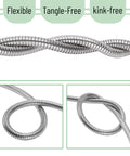 Heavy Duty Stainless Steel Garden Hose 3 Feet Short All Metal Water Hose No Kink Built To Last Durable Flexible Lightweight