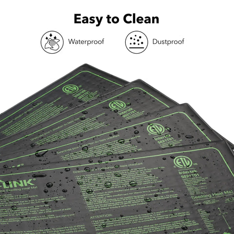 Seedling Heat Mat 10 By 20.75 Inches, 4-Pack Daisy Chainable Waterproof Plant Heating Pad For Seed Germination, Indoor Growing, Hydroponics, Greenhouse, ETL Listed