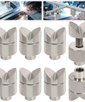 Adjustable Welding Table Fixture Pins Eight Pack Pro Grade Set For Five Eighths Inch Table Holes and Precision Height Adjustment