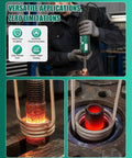 Heavy Duty 1500W 110V Induction Heater Bolt Removal Kit Featuring Four Coils and Slick Magnetic Tech in use heating a rusted bolt.
