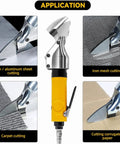 Pneumatic Metal Cutting Shear For Heavy Duty Fast And Precise Cuts In Iron Aluminum Carpet And Leather Industrial Air Shear