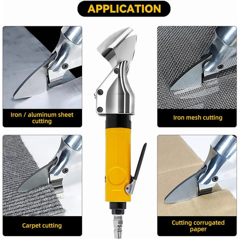 Pneumatic Metal Cutting Shear For Heavy Duty Fast And Precise Cuts In Iron Aluminum Carpet And Leather Industrial Air Shear
