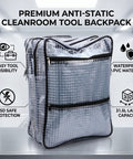 Badass Clear Pvc Engineer Tool Backpack Featuring Quick Access Grid Pockets Anti Static Waterproof Construction Slick Zippers That Let You Snag Your Gear Fast, large capacity, transparent design