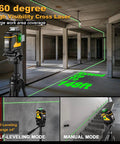 Pro Grade Three Plane Laser Level With 3 X 360 Degree Beams Self Leveling 100 Ft Green Laser 47 In Tripod IP54 Magnetic Base