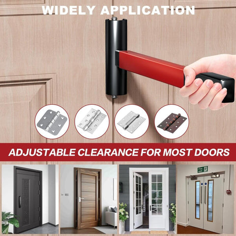 4 In 1 Door Hinge Adjustment Tool Kit With Rotary Gap Adjuster being used on interior door for precise alignment.