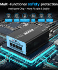 48V 2500W Pure Sine Wave Inverter For Off Grid Power 110V AC Output 5000W Peak Four AC Outlets USB And Type C Ports
