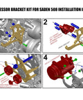 Diagram of LS Air Conditioner Bracket Kit For Sanden 508L And 709 Fits Camaro LS Engines And Truck Water Pumps Belt Tensioner Compatible