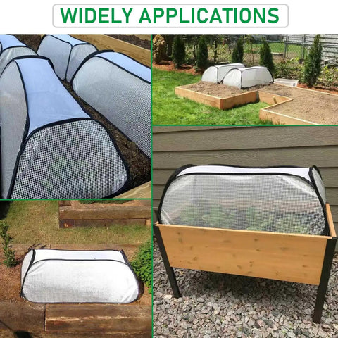 Pop Up Mini Greenhouse Cover For Raised Beds, Portable Plant Protector For Vegetables And Fruits, Freeze Protection With Breathable Ventilation And Sunlight Access, 45 By 21.6 By 16 Inches