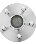 Rear Wheel Bearing And Hub Assembly Pair Fits 2003 2008 Pontiac Vibe, 2003 2008 Toyota Corolla And Matrix, 2000 2005 Celica, 2004 2009 Prius, And 2005 2010 Scion Tc Replacement Ready To Install top view showing 5-bolt flange