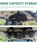 Double Layer Roof Cargo Net with 9 Straps, Zippered Pocket and Double Mesh Storage for Cars, 31.5 x 21.6 inches installed in SUV