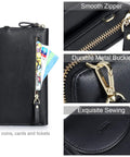 Small Crossbody Bag For Women With RFID Blocking Wallet And Card Slots, Phone Pouch, Secure Zippered Compartments, Soft PU Leather