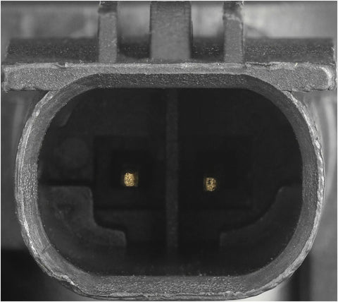 Close-up of female connector for Built Like A Tank Electric Coolant Valve With Female Connector For Hybrids And Domestic Gas Cars.