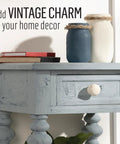 Crush Your Next DIY Project With This Heavy Duty Crack Finish Medium That Brings A Sick Distressed Look To Wood And Any Hard Surface Acrylic Craft Setup. Distressed blue wooden table with books and jars.