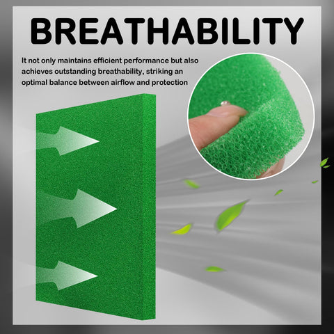 Custom Cut Air Filter Foam 16.7 by 14.76 by 0.625 Inches Reusable 40 PPI Sponge Filter Material Rugged Washable Air Filter