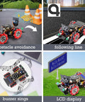 LK COKOINO 4WD smart car robot kit with Mecanum wheels for Arduino; programmable DIY STEM toy