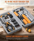 Heavy Duty Magnetic T Handle Ratchet Wrench And Screwdriver Set With Rugged Carry Toolbox 30 Piece rig in durable storage case.