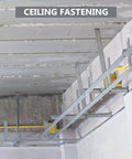 Drop In Concrete Anchors 50 Pack 5/16-18 Zinc Plated Internal Forced Expansion Bolts For Solid Concrete Secure Mounting shown in ceiling installation.