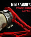 Ultra Lightweight Firefighter Mini Spanners Set Portable Aluminum Spanner Wrenches For Quick Gear Access In The Field Red 2 Pack