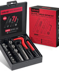 M10x1.25 Helicoil Thread Repair Kit With HSS Drill Bit Tap And Stainless Inserts For Suspension Cylinder Head And Heavy Machinery One Stop Fix To Bring Stripped Threads Back To New kit and box