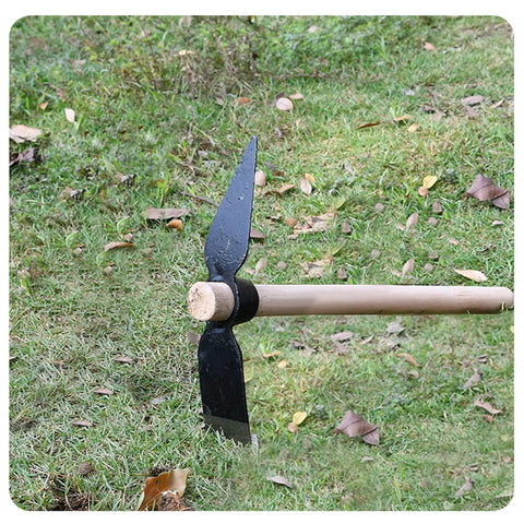 Multipurpose Garden Pick Axe For Digging Weeding Turning Soil And Planting Made From High Carbon Steel One Piece Forged Strength