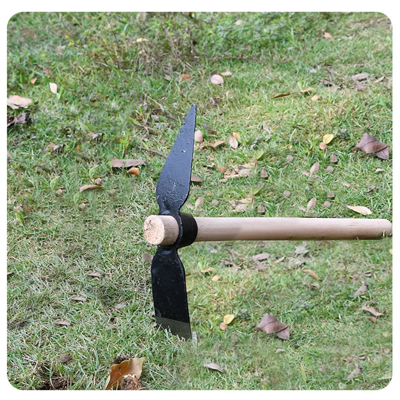 One Piece Forged Pick Axe: Tough Yardwork ✓