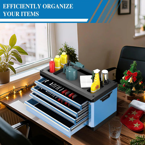 Heavy Duty Portable 4 Drawer Tool Chest With Secure Lock And Easy Grip Handle And Plenty Of Room For Hardware Built Tough To Go Everywhere For Diy Crews And Pro Guys