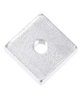 Square Nuts M6 Zinc Plated Coarse Thread 1mm Pitch, single nut close-up view, showing zinc-plated finish, 20mm wide, 5mm thick