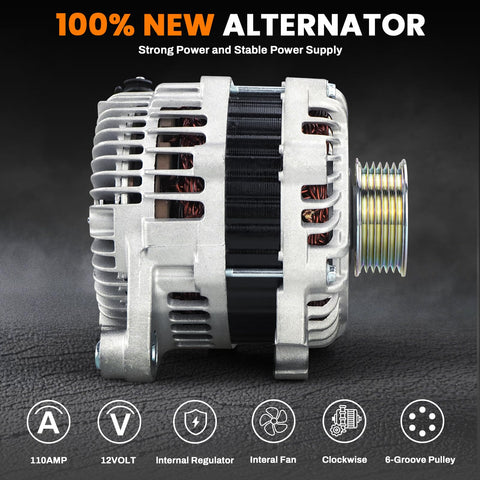 High Output 110A Alternator Replacement Direct Fit For 6 3.7L 2009 2013 And CX 9 3.5L 2007 3.7L 2008 2015 2014 2015