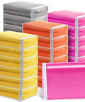 50 Pack Clear Zippered Storage Bags 15x11x4 Inches For Clothes Sheets Blankets Fabrics PVC Vinyl See Through Organizer Bags