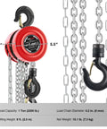 Heavy Duty Manual Lever Hoist With One Ton Capacity And Eight Foot Lift, Galvanized Hand Chain And G80 Load Chain for construction
