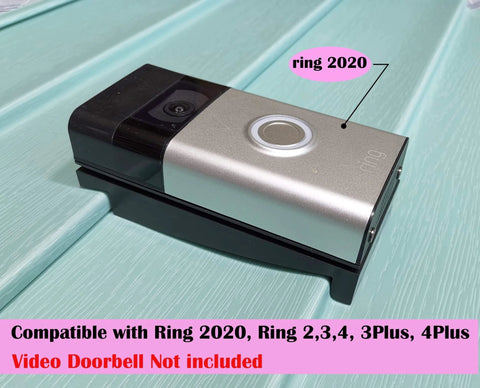 Vinyl Siding Mount For Video Doorbell 2020 2 3 4 3Plus 4Plus No Tilt Fixes Angled Install and Levels on Siding