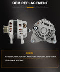 Alternator Replacement for Nissan Juke 1.6L 2012-2017 Plug and Play Direct Fit for Advance, Exclusive, Midnight, Nismo, and Nismo RS