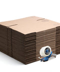 10x8x6 Brown Kraft Corrugated Shipping Boxes 100 Pack Bulk For Mailing, Packing, Moving And Storage, Durable, Eco Friendly, Recyclable, Made In USA
