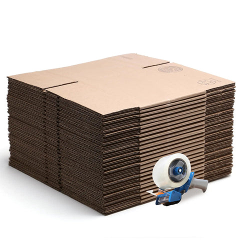 10x8x6 Brown Kraft Corrugated Shipping Boxes 100 Pack Bulk For Mailing, Packing, Moving And Storage, Durable, Eco Friendly, Recyclable, Made In USA