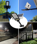 Solar Street Light Outdoor 15000 Lumen Flood Light IP67 Waterproof Mounted on Various Outdoor Locations with Remote Control