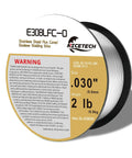 Gasless Flux Core Welding Wire Stainless Steel E308LFC-O 0.030 Inch Diameter 2 Pound Spool Self Shielded For Easy Welds And Slag Removal Silver