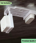 Straight Fire Garage Door Mounting Bracket For Entry Sensors, white steel design for secure sensor placement.