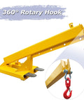 Heavy Duty Adjustable Forklift Jib Boom Crane With 6600Lb Three Ton Capacity featuring 360° rotary hook for efficient lifting.