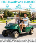 Drive And Starter Belt Kit For EZGO Gas Golf Carts 1994 And Newer, Fits TXT Medalist Workhorse With 295cc Or 350cc Robin Engines