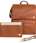 Diaper Bag Backpack With Changing Pad And Stroller Straps For On The Go Parents Unisex Maternity Style Made From Durable Vegan Leather