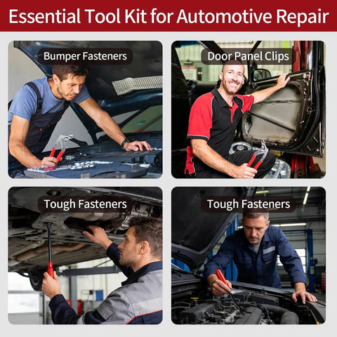 Garage Ready Car Clip Pliers That Knock Out Stubborn Auto Fasteners In Seconds Shop Grade Stainless Steel Panel Trim Extractor used for automotive repair.