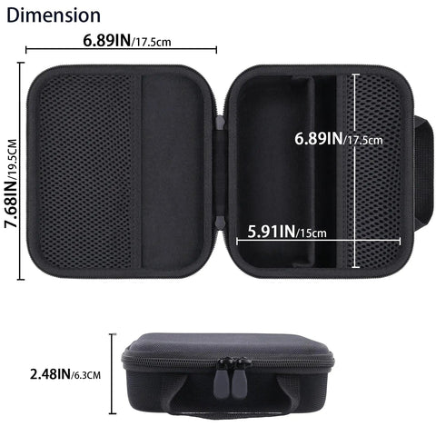 Open Hard Travel Case For Anker 25,000mAh 165W Power Bank And Prime 26,250mAh 140W USB C Laptop Charger showing interior dimensions