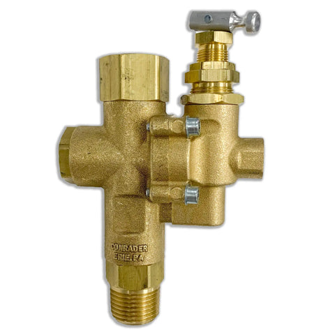 Air Compressor Check Valve Unloader Combination for Gas Discharge 95-125 PSI NG5 Replacement Part, brass construction